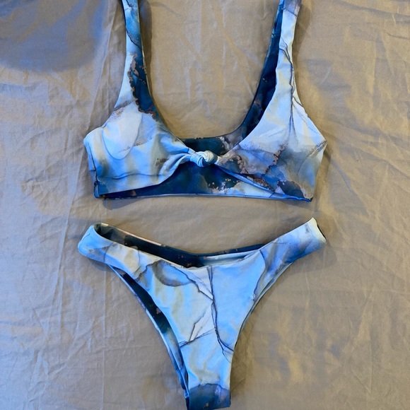 Blue Marble Bikini Bathing Suite - Picture 1 of 7